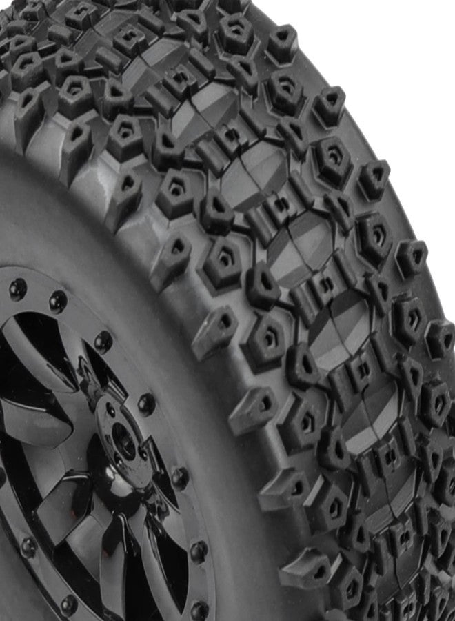 Aimrock 1/10 Pre-Mounted 12mm Hex Short Course SC Trucks Wheels and Tires Combo, Out Dia. 4.3'' for Slash Losi Tenacity Blackout SC Exceed RC Buggy Car, Set of 4 - Image 3